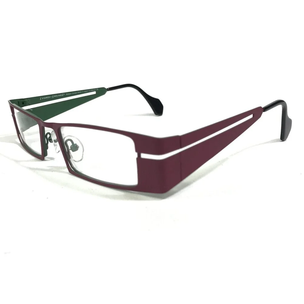 Iyoko-Inyake Eyeglasses Frames IY572 Col.162 Green Burgundy Red 50-19-140